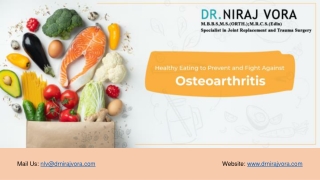 Healthy Eating To Prevent and Fight Against Osteoarthritis | Dr Niraj Vora