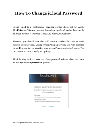 (Fix) How To Change iCloud Password - Complete Guide