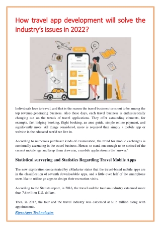 How travel app development will solve the industry’s issues in 2022
