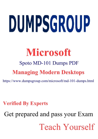 PPT - Get MD-101 Dumps PDF for Good results PowerPoint Presentation Sns-Brigh10