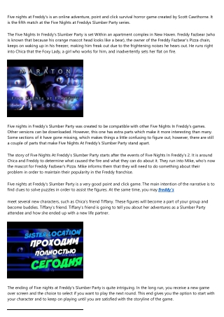 Five Nights In Freddy's: Slumber Party Review - An Overview of Five Nights At Fr