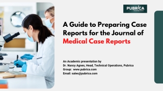 Guide to preparing case reports for the Journal of Medical Case Reports – Pubrica