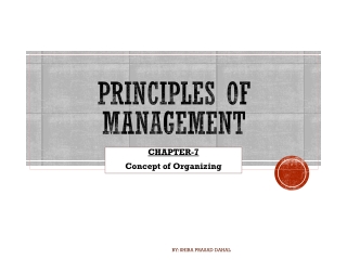 Concept of Organizing