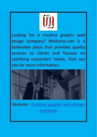 Creative Graphic Web Design Company | Mediaira.com