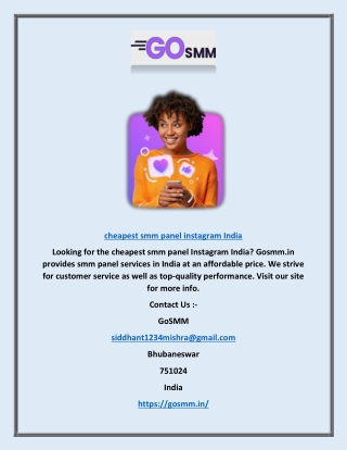 Cheapest Smm Panel Instagram India | Gosmm.in
