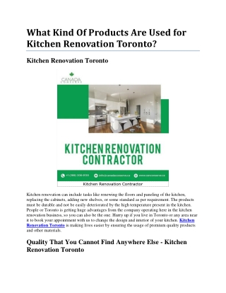 Make An Informed Decision About Kitchen Renovation Contractor