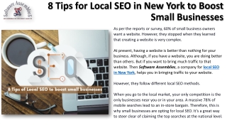 8 Tips for Local SEO in New York to Boost Small Businesses