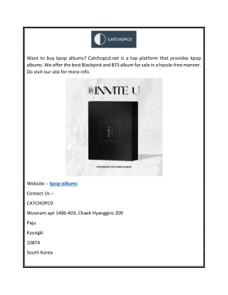 Kpop Albums  Catchopcd.net