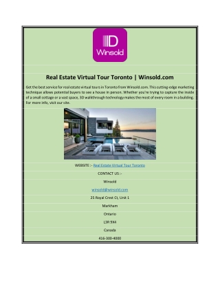 Real Estate Virtual Tour Toronto | Winsold.com