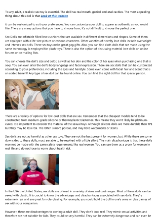 The 17 Most Misunderstood Facts About Sex Doll