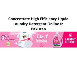 Concentrate High Efficiency Liquid Laundry Detergent
