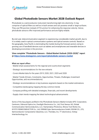 2021 Photodiode Sensors Industry Global Analysis Report