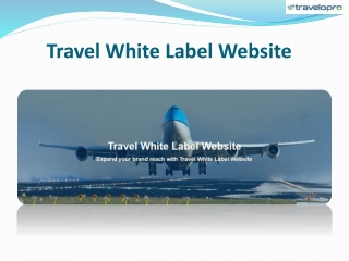 Travel White Label Website