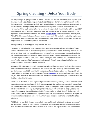 Spring Cleaning