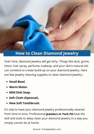 How to Clean Diamond Jewelry