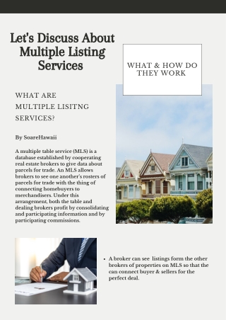 What Are Multiple Listing Services | Soare Hawaii