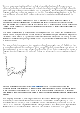 14 Common Misconceptions About custom name necklace
