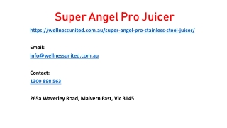 An overview of Angel Juicer 8500