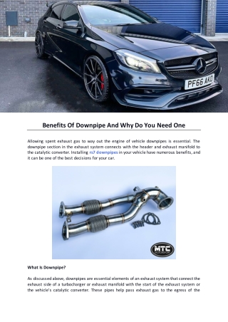 Benefits Of Downpipe And Why Do You Need One