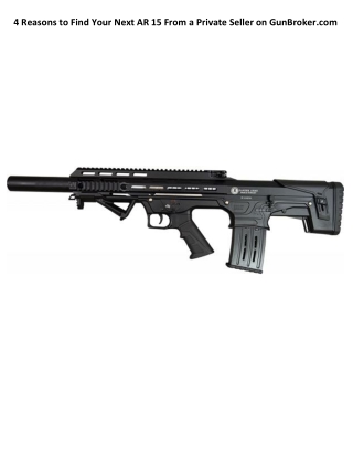 4 Reasons to Find Your Next AR 15 From a Private Seller on GunBroker.com