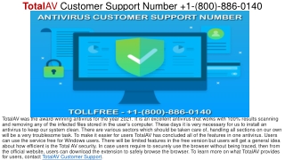 +1(888) 324-5552 TotalAV Customer Care Number