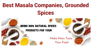 Best Masala Companies, Grounded Spices