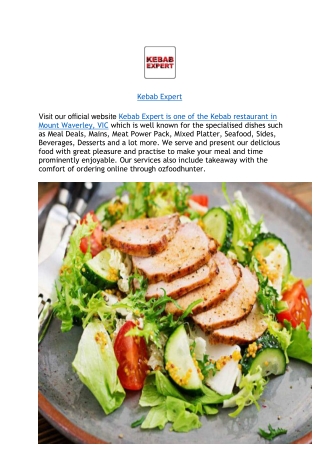 Kebab Expert Restaurant- Mount Waverley, VIC | 5% off