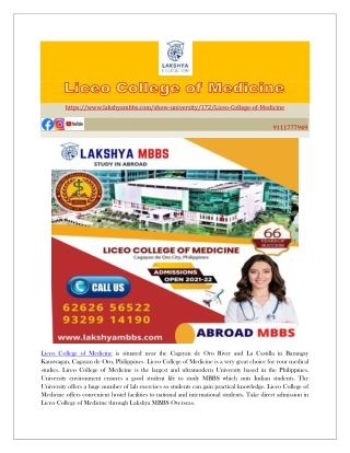Liceo College of Medicine