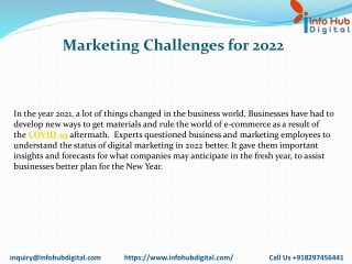 Marketing Challenges2022