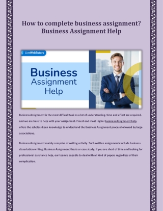 How to complete business management assignment