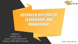 Advanced Diploma of Leadership and Management