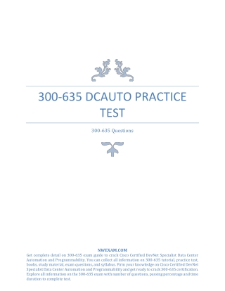 [LATEST] 300-635 DCAUTO Practice Test