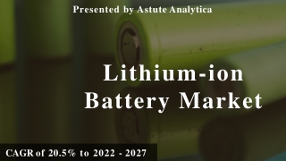 Lithium-ion Battery Market is projected to expand at a CAGR of 20.5%