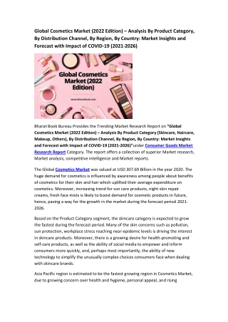 Global Cosmetics Market Research Report 2021-2026