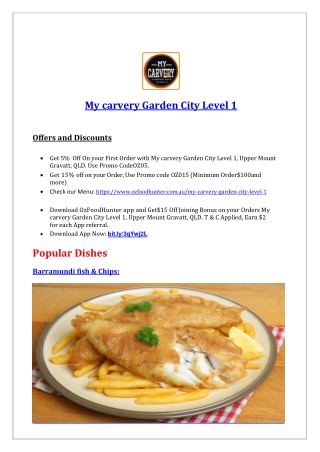 5% Off -  My Carvery Garden City - Upper Mount Gravatt, QLD 