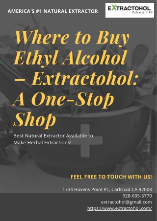 Where to Buy Ethyl Alcohol – Extractohol: A One-Stop Shop