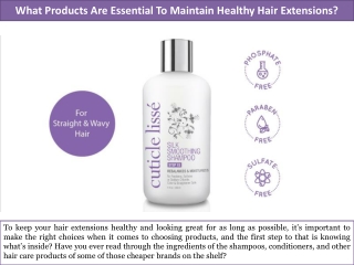 What Products Are Essential To Maintain Healthy Hair Extensions