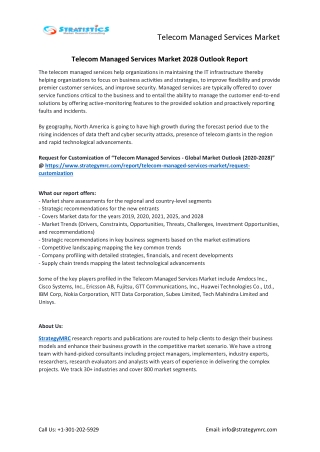 Telecom Managed Services Market Forecasts to 2028