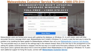 Malwarebytes Customer Care Number  +1 (888) 324-5552