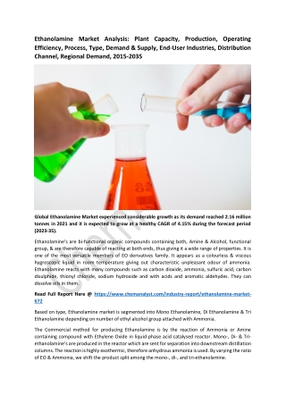 Ethanolamine Market Size, Share, Industry Analysis Growth, 2035