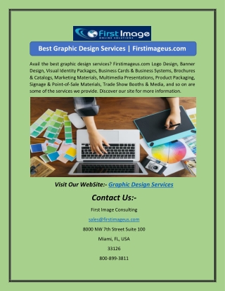 Best Graphic Design Services | Firstimageus.com