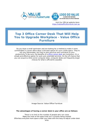 5 Office Corner Desk That Will Help You to Upgrade Workplace - Value Office Furniture