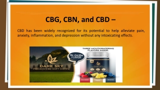 CBG, CBN, CBD