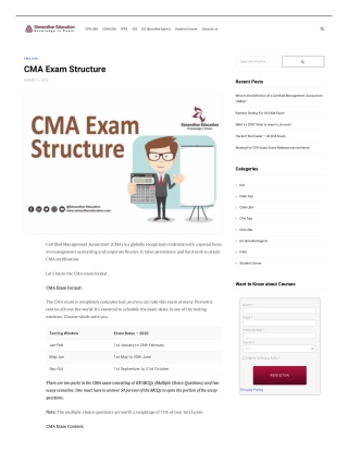 CMA Exam Structure