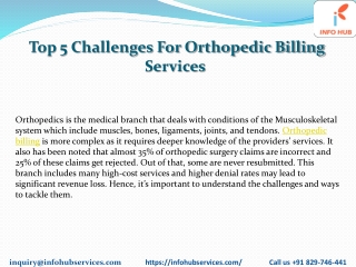 Top 5 Challenges in orthopedic billing services