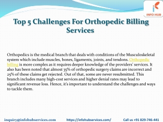Top 5 Challenges in orthopedic billing services - PDF