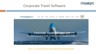 Corporate Travel Software