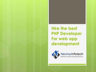 Hire the best PHP Developer For web app