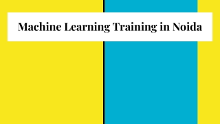 Machine Learning Training in Noida