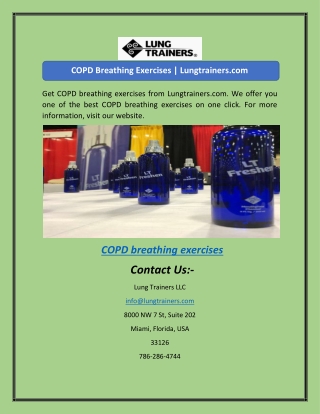 COPD Breathing Exercises | Lungtrainers.com